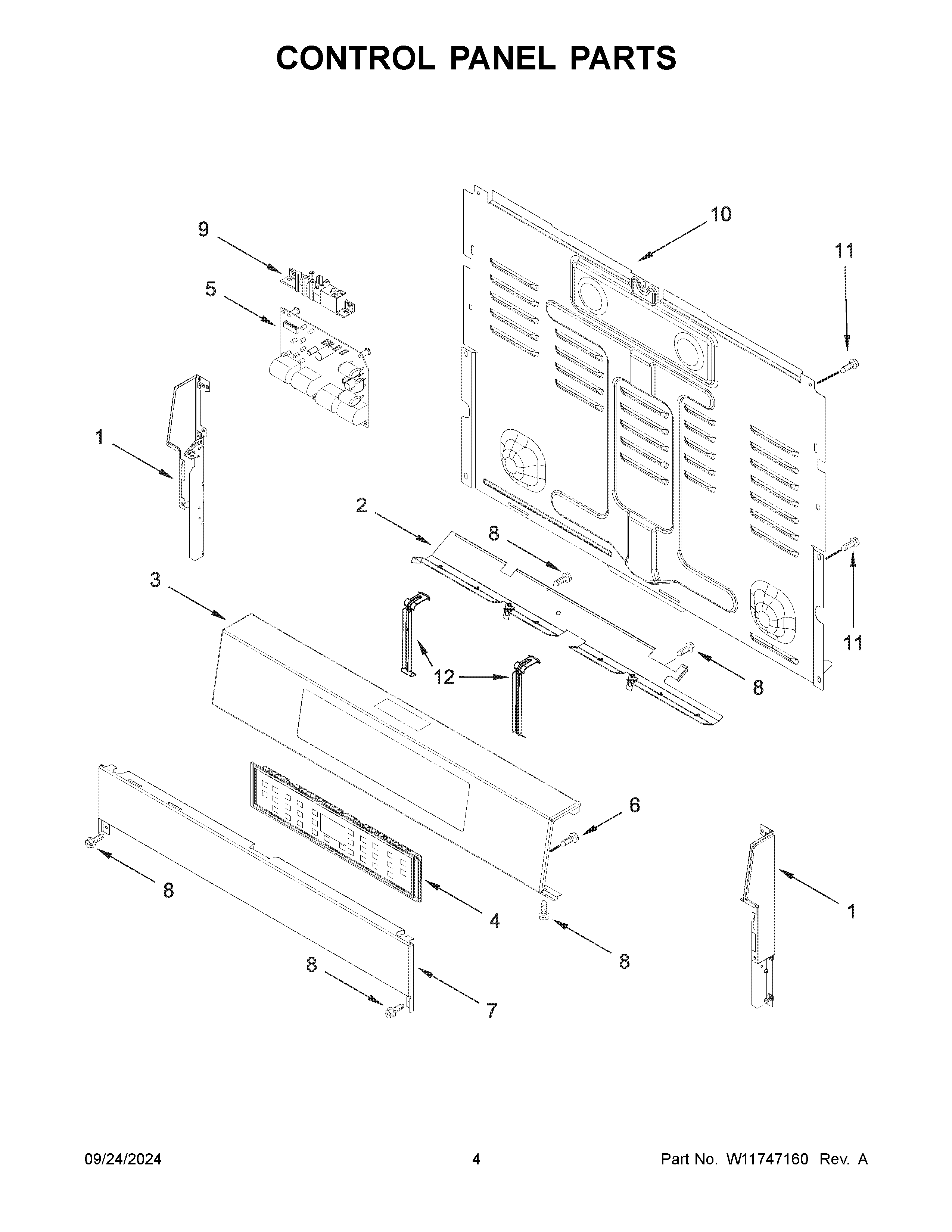 Control panel parts
