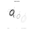 Whirlpool WFW5720RR0 door parts diagram