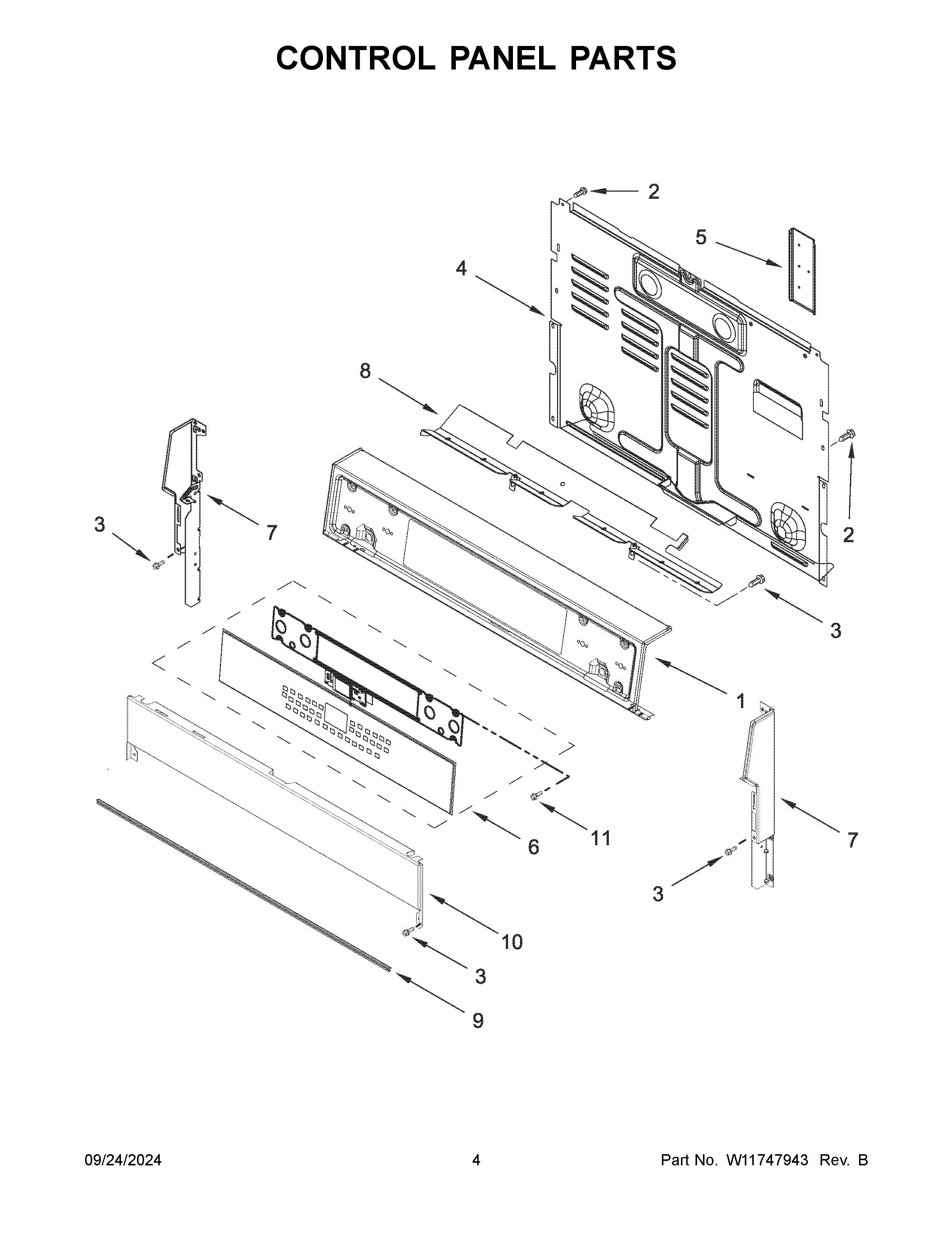 Control panel parts