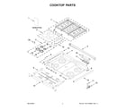 Whirlpool WSGS7530RV0 cooktop parts diagram