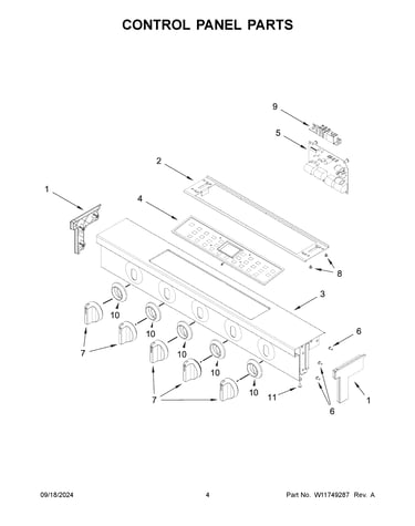 Control panel parts