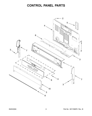 Control panel parts