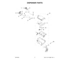 Whirlpool WFW6720RU0 dispenser parts diagram