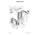 Whirlpool WED4720RW0 cabinet parts diagram