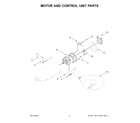 KitchenAid KSM156MPTFL5 motor and control unit parts diagram