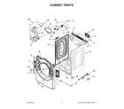 Whirlpool YWED5220RW0 cabinet parts diagram