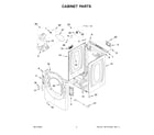 Whirlpool WED5720RW0 cabinet parts diagram