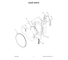 Whirlpool WED5720RW0 door parts diagram