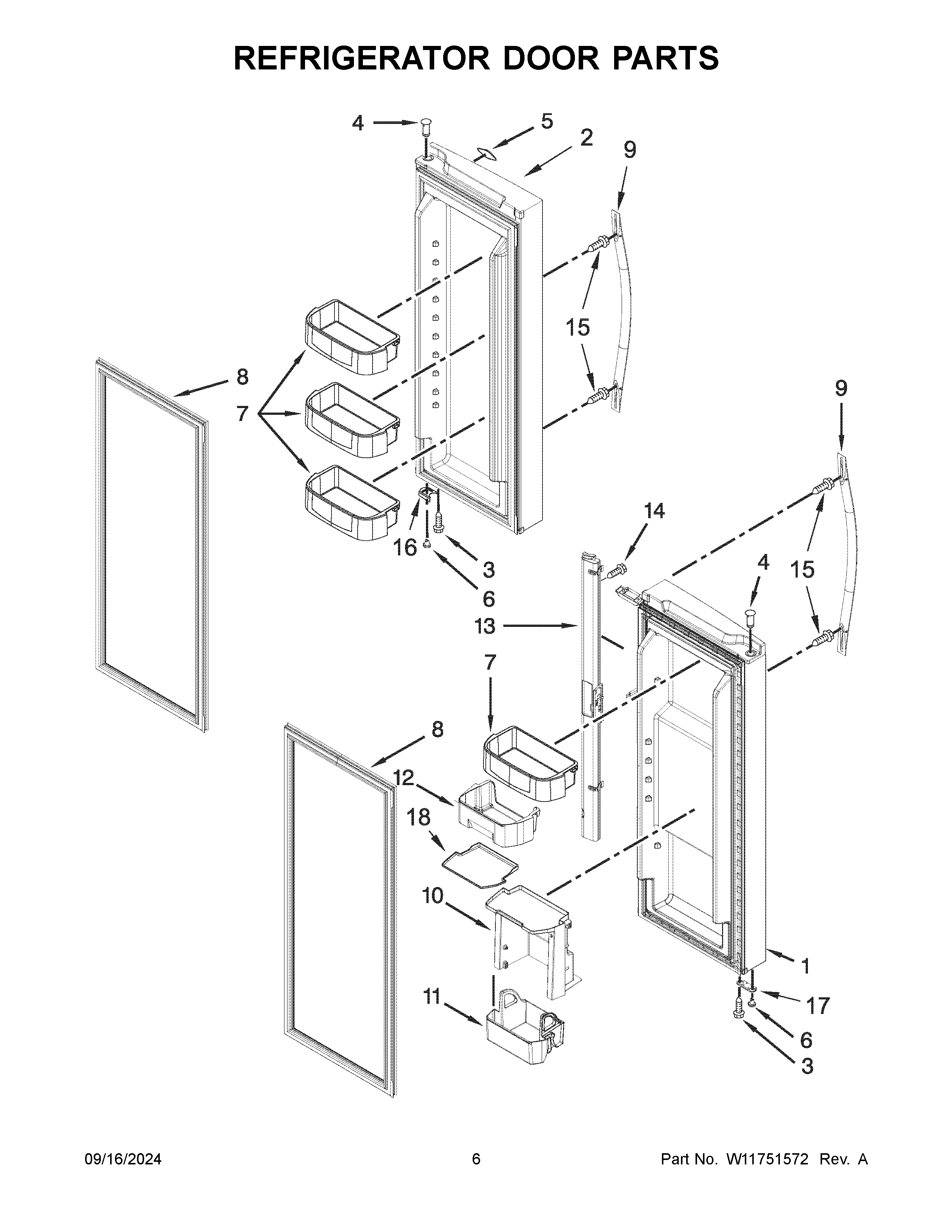 REFRIGERATOR DOOR PARTS