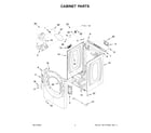 Whirlpool WED5720RU0 cabinet parts diagram