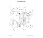 Whirlpool YWED5720RU0 cabinet parts diagram