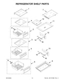 Refrigerator shelf parts