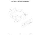 KitchenAid KBSD708MBS01 top grille and unit cover parts diagram