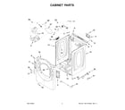 Whirlpool YWED5720RW0 cabinet parts diagram