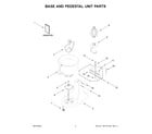 KitchenAid 5K45SSSWH5 base and pedestal unit parts diagram