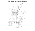 KitchenAid 5K45SSSWH5 case, gearing and planetary unit parts diagram