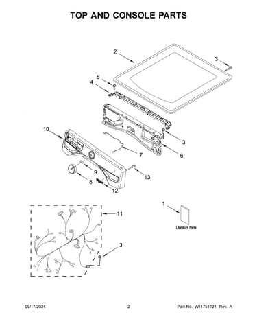 Top and console parts