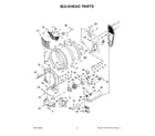 Whirlpool WED6720RW0 bulkhead parts diagram