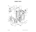 Whirlpool YWED6720RR0 cabinet parts diagram