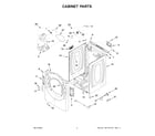 Whirlpool YWED6720RU0 cabinet parts diagram