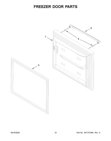 Freezer door parts