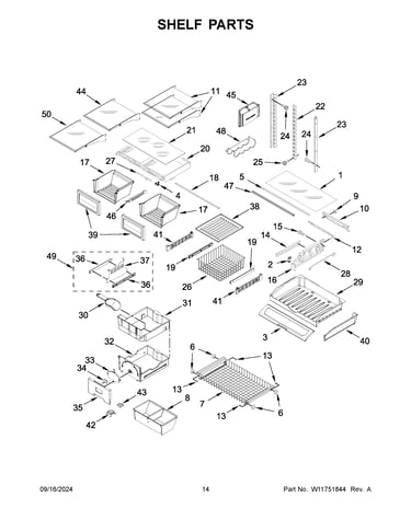Shelf parts