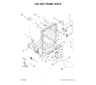 Maytag MDB9959SKZ3 tub and frame parts diagram