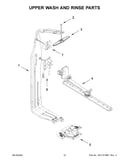 Upper wash and rinse parts