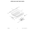 Maytag MDB9959SKZ3 upper rack and track parts diagram