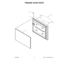 Whirlpool WRF560SMHZ05 freezer door parts diagram