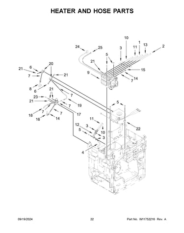 Heater and hose parts