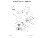 KitchenAid 5KSM150PSEOB5 base and pedestal unit parts diagram