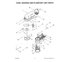 KitchenAid 5KSM150PSEOB5 case, gearing and planetary unit parts diagram