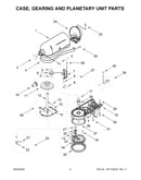 Case, gearing and planetary unit parts