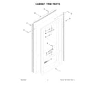 KitchenAid KBFN506ESS06 cabinet trim parts diagram