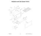 KitchenAid KBFN506ESS06 freezer door and basket parts diagram