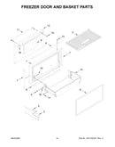 Freezer door and basket parts