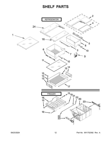 Shelf parts