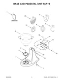 Base and pedestal unit parts