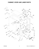 Cabinet, door and liner parts