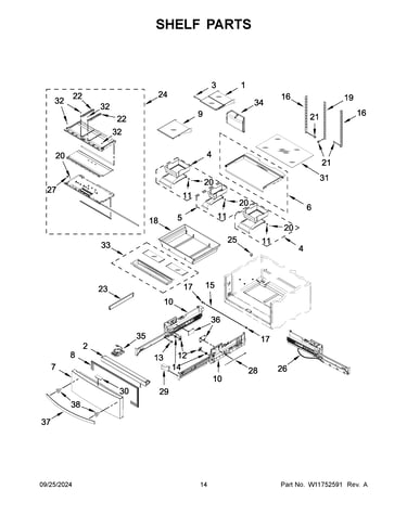 Shelf parts