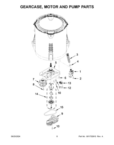 Gearcase, motor and pump parts