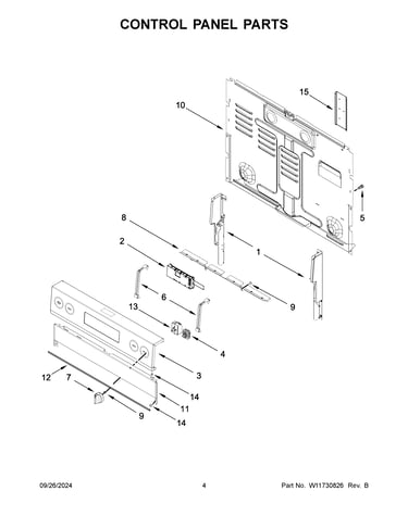 Control panel parts