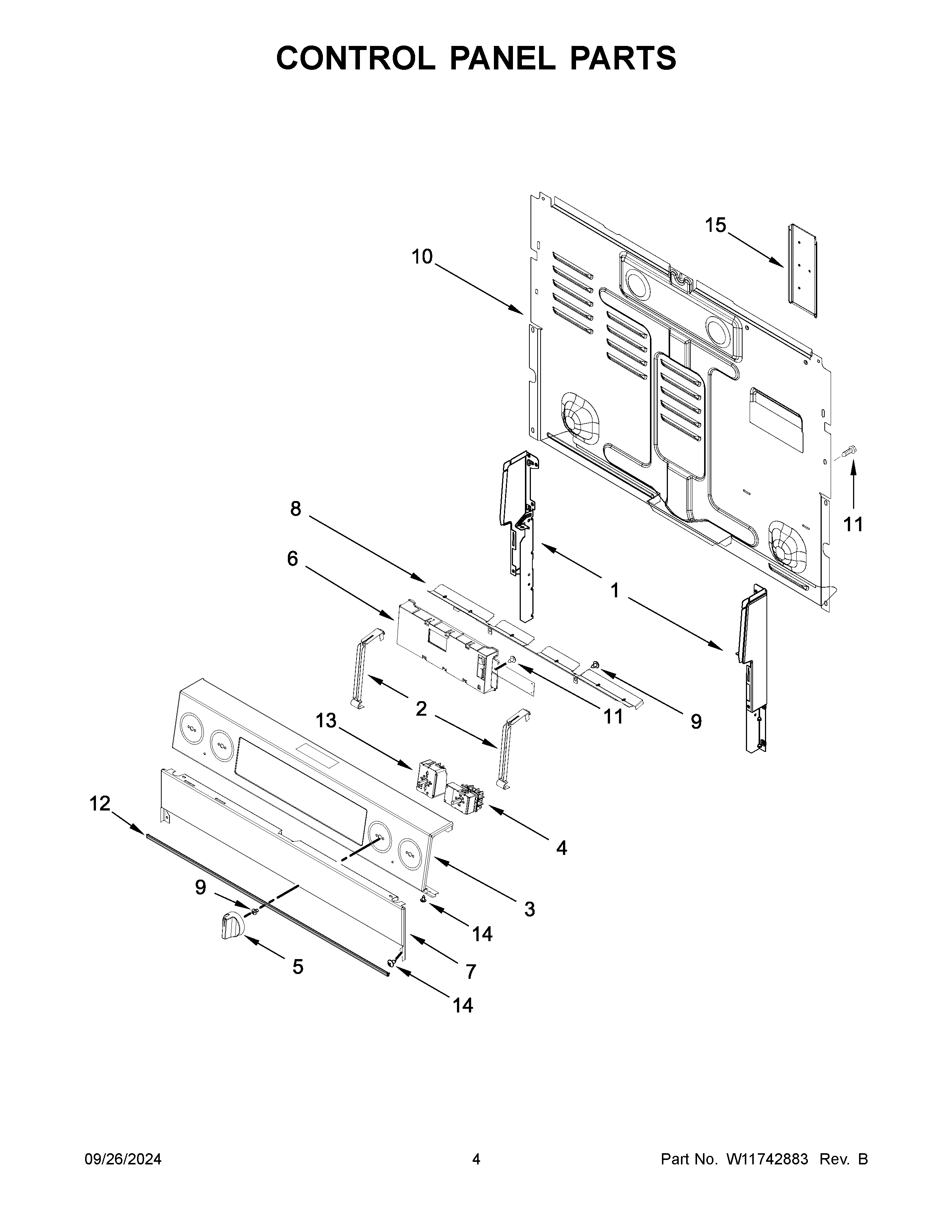 Control panel parts