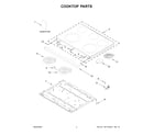 Whirlpool WFES5030RS0 cooktop parts diagram