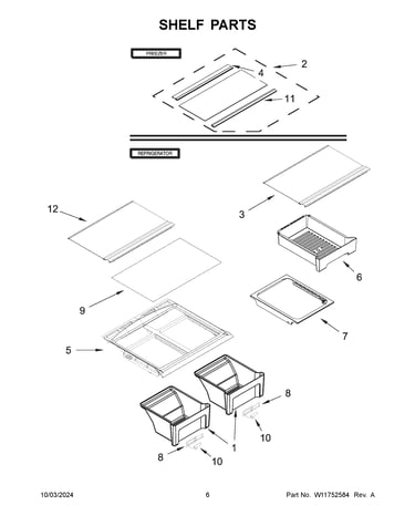 Shelf parts