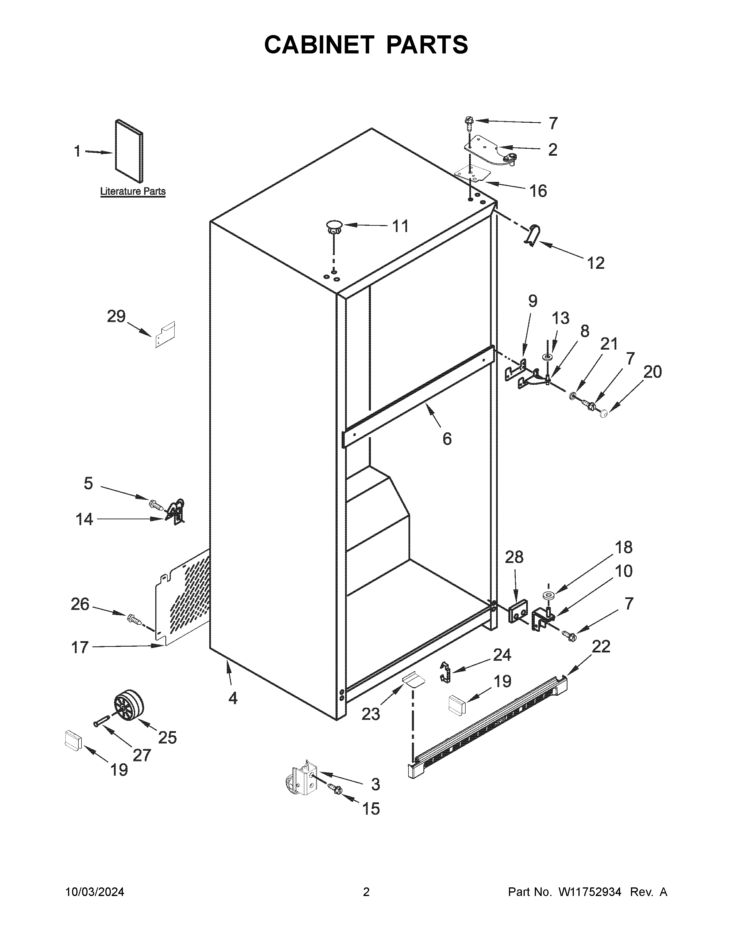 Cabinet parts