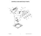 Crosley CWW3812RW0 controls and water inlet parts diagram