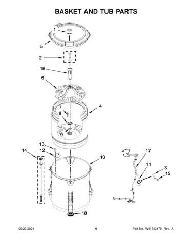 Basket and tub parts