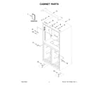 Whirlpool WRQC7836RZ00 cabinet parts diagram